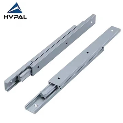 Guías para cajones de aluminio con apertura a presión de doble capa