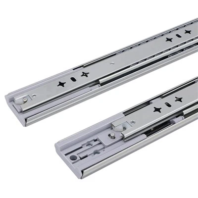 Guía de cajón con amortiguador para gabinete de herramientas